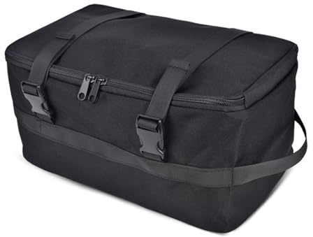 MiOYOOW Camping Storage Bag, Sport Kitchen Cookware Organizer with Double Zipper & Release Buckle for Fishing Hiking Traveling