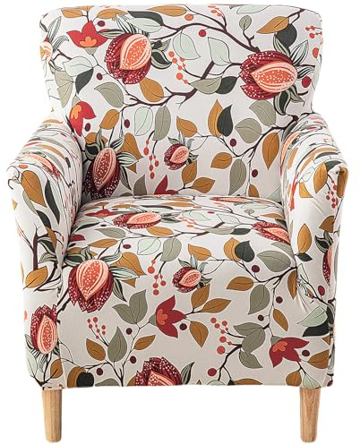 Ausing Florale Sofabezüge Rot Elegant Feige Sofabezug Sessel mit Armlehne Rückenlehne rutschfeste Bezüge