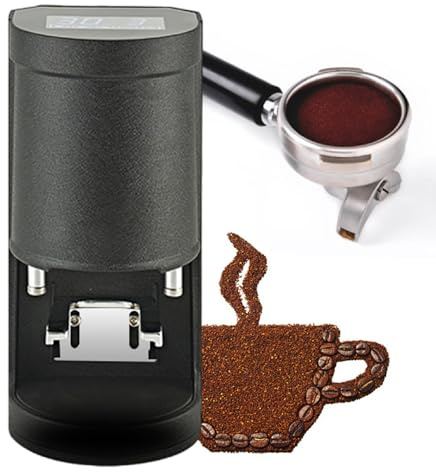 XEEAOFE Tasseur à Café Électrique 58mm - Pression 10-30KG | 1 à 3 Temps de Tassage Réglables | Écran Tactile, Machine à Presser la Poudre de Café Expresso Automatique Black