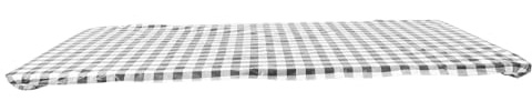 Abaodam Mantel Elástico Para Mesa De Picnic 6ft, Funda De Franela Estampado Cuadros Blanco y Negro, Protector Resistente, Decorativo y Fácil De Limpiar Para Exteriores