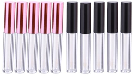 EPIGEIST 10 Stück Nachfüllbare Lippenpflegestifte Leerbehälter mit Transparentem Gehäuse und Applikator Leichte DIY Kosmetikflaschen für Lipgloss Lotion Reisegebrauch