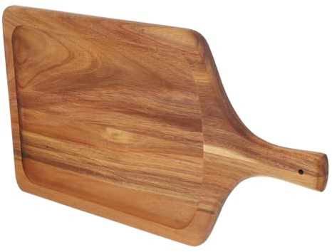 TOYANDONA Planche à Découper Bois Plateau de Service pour Pizza Charcuterie et Salades Usage Alimentaire Sûr