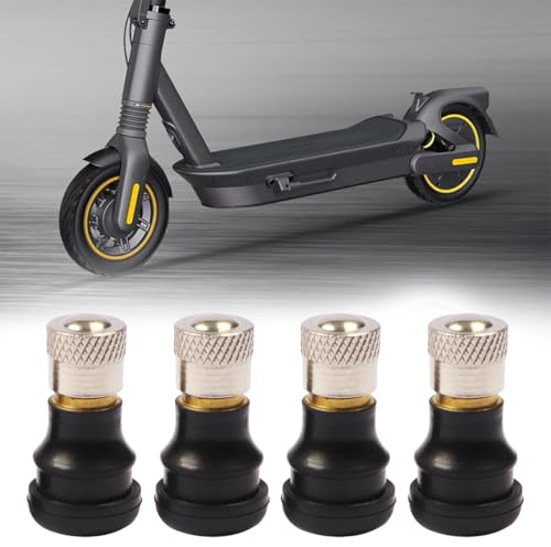 JYNXOR 4 Stück Tubeless-Ventil, Mountainbike-Ventile, Packung Ventil für E-Scooter Schlauchlos und Tubeless Reifenventil für E-Roller Reifen Xiaomi M365 Pro Tubeless Ventile - Ventile, Gerades Design