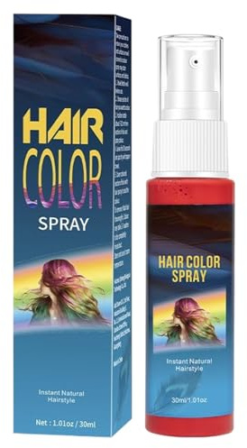 Spray Colorant Pour Cheveux 30ml Couverture Racines Non Collante | Teinture Pour Cheveux Temporaire Et Naturelle pour Halloween Fête Vacances Salon Mariage