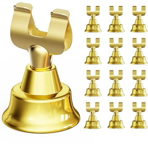 JICYOUP 12 Pack Gold Table Card Holders & Place Card Holders – Elegant Table Number Holders for Weddings, Events & Parties – Photo & Menu Card Holder for Table Display – 1.8 Inch Tall
