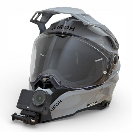 Action Cam Chin Mount för motorcykelhjälmar, kompatibelt med GoPro, DJI, Insta360 (Single, Airoh Commander 2)