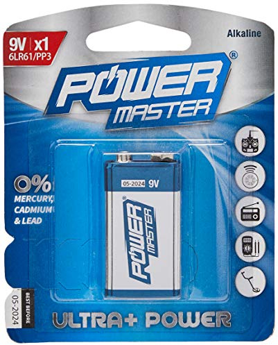 Powermaster 531078 Alkaline - batteries, 6LR61, 9 V, bleu (silver)