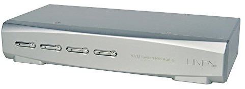 LINDY 39305 4 Port DisplayPort 1.2, USB 2.0 & Audio KVM Switch Pro