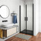 AICA Porte per doccia 100x200cm box doccia Vetro temperato easyclean anticalcare da 8mm