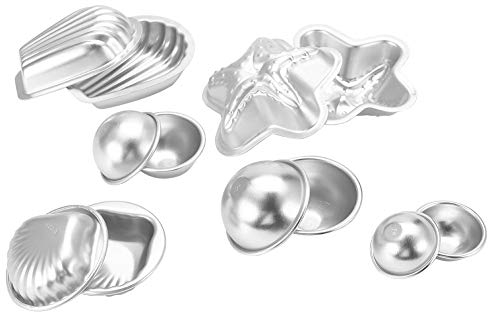 Badebombe Formen Edelstahl, Mini Badebombe Formen Aluminiumlegierung Badebombe Formen kohlensäurehaltige Crafting DIY Kuchenform Werkzeuge(set 3)