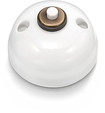 FONTINI - GARBY - Bouton Poussoir Porcelaine Blanche 10A-250V Réf. 30310173