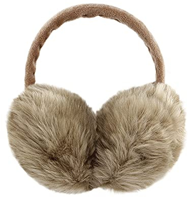 POXIMI Women Winter Earmuffs Girl Ski Adjustable Ear Covers for Kid Cute Bow Ear Warmer Outdoor Earmuff Fleece Lining (C-Khaki, ONE SIZE)