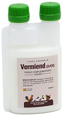 FINCA CASAREJO Vermiend 250 ml – Pienso complementario líquido con extractos Naturales para gallinas y Aves de Corral – Apoyo digestivo y Bienestar intestinal