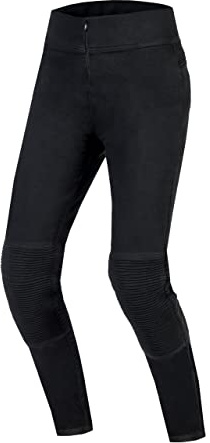 OZONE MOTO Chica Motorradleggings Damen | Aramidfaser Futter | Flying Bats Knieprotektoren | Hohe Taille | Skinny Fit