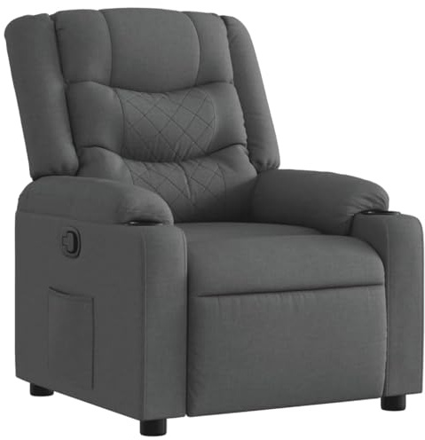 vidaXL Relaxsessel Dunkelgrau Stoff