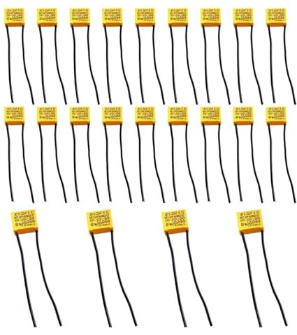 LNGJIN 22 Stück LED Entstörer Kondensator,0.22uF 275V X2 Sicherheits Kondensatoren,Entstörkondensator Radial, für High Density Leiterplattenbauteile, Blinklampen, Nicht Beleuchtete LED Lampen