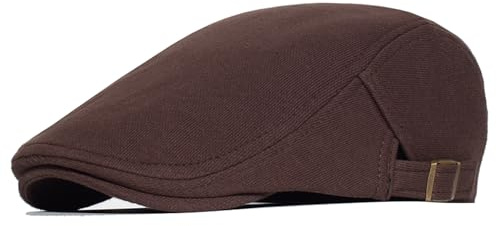 SAKTHIVEL Schiebermütze Herren Baumwolle Schirmmütze Gatsby Flatcap | Baumwolle, leicht, verstellbar, atmungsaktiv und bequem, Vintage-Design, ideal für Alltag und Outdoor