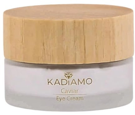 KADIAMO Caviar Eye Cream 15 ml | Augencreme | Kaviarextrakt | Palmitoyl Tripeptid-5 | Kollagenbooster | Squalane und Panthenol | Natürliche pflanzliche Öle | Coenzym Q10