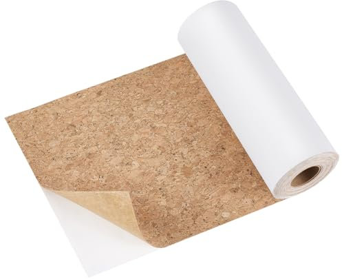 PH PandaHall Selbstklebende Korkrolle Für Untersetzer Korkgewebeband Zur Möbelreparatur Wandschublade Heimdekoration Korkplatten 15cm Breit 3 m/Rolle