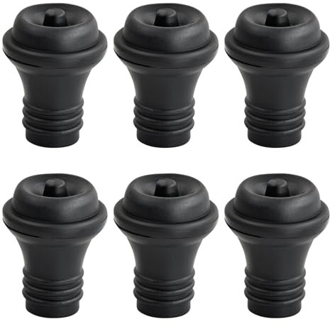 YILANJIN 6pcs Wine Stoppers, Silicone Vacuum Pump Stopper, Vacuum-Sealed Wine Stoppers, Reusable Rubber Corks, Wine Preserver, Wine Protection Stoppers, Bottle Sealer for Wine, Champagne