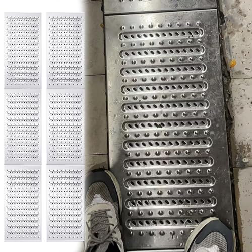 15cm 20cm 25cm 30cm 35cm 40cm Indoor Basement Channel Drain Covers, Metal Grates for Kitchen Sink, Walkway, Garden – Easy Install 6pcs (15.7x22.8/40x58cm)