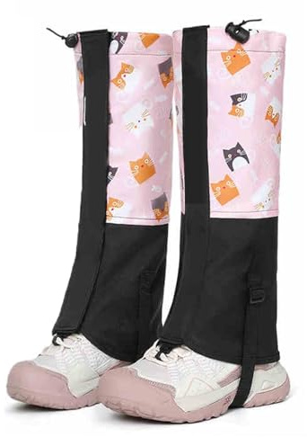 KLLOR Hiking Leg Gaiters,Kids Gaiters,Lower Legs Guards,Adjustable Leg Cover,Waterproof Nylon Cloth for Climbing Cycling Home Gardening(Color 1,Front Height -31.5cm)
