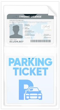 WDFCN Parking Permit Holder 2 Pocket 6.89x3.74 Inch Car Permit Holder Tax Disc Holder Clear Nct Disc Holder Car Insurance Documents Holder for Car Windscreen