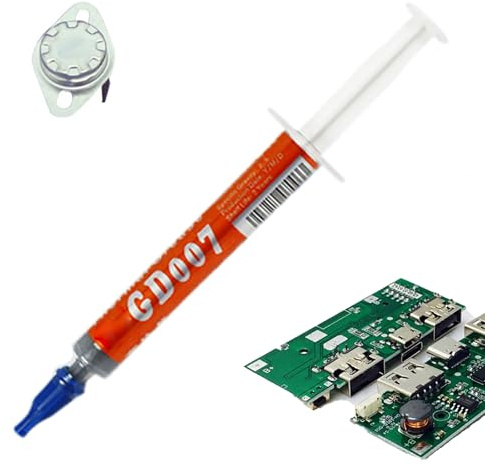 Grasa Térmica - Pasta Térmica para Procesadores | Grasa Conductiva En Jeringuilla De Silicona Para Refrigeración De Componentes Electrónicos, Computadoras Y CPU