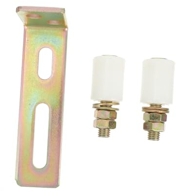 Gatuida Guide Portail Coulissant avec Rouleau de Guidage, Support L en Acier et Nylon, Résistant à L’usure, Installation Facile pour Clôture de Jardin