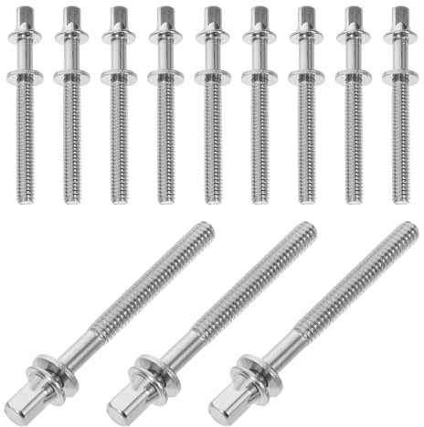 Tornillos de Batería 5mm X 50mm, Repuesto para Jazz Drum | Paquete de 30 Piezas, Hierro Plateado, Rosca Antideslizante, Instalación Fácil, Compatibilidad