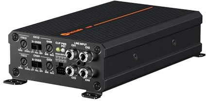 Fosi Audio CA30 Amplificatore per Auto a 4 Canali Classe D, Crossover Indipendente RCA/Ingresso ad Alto Livello, Efficienza dell'88% 100Wx4@4 Ω/320W in Ponte, per Impianto Audio Stereo per Auto