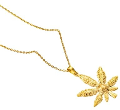 Monstera Leaves Maple Leaf Chain, Halsband för kvinnor, Tropical Halsband, Palm Tree Pendant