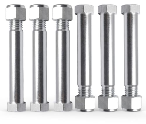 Cryfokt Perni di Ricambio per Mini Escavatore da 6 Pezzi, Perni di Ricambio in Acciaio Legato da 25 Mm con Dado Compatibili per Benna, Trivella, Scarificatore, Rastrello, Clip, Perno di
