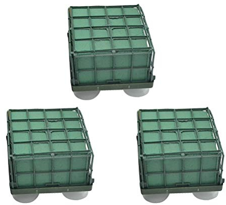 Supvox 3pcs Blumensteckschaum Hochzeit Blumen Steckmasse mit Saugnapf für Blumen Halter