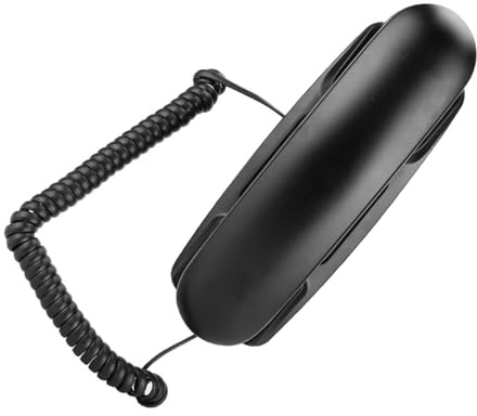 Bewinner Schnurgebundes Telefon,Festnetztelefon ohne Anrufer ID Anzeige,Desktop Wandtelefon für Zuhause,Kompatibel mit Blitzfunktion/Stummschaltung/Wahlwiederholung(Schwarz)
