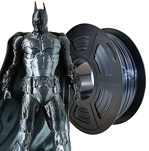 Stronghero3D PLA 3D Drucker Filament 1.75mm PLA Silk Silver Forge PLA Black Genauigkeit +/- 0.05mm nettogewicht 1kg für Ender3 Cr10