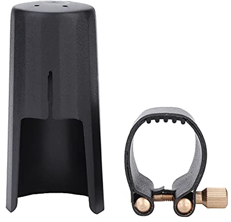 Klarinetten Mundstück Kappe Kunststoff Klarinetten Mundstück Abdeckung Ligatur Schwarze Klarinetten Mundstück Kappe mit Klemme für Klarinetten Zubehör