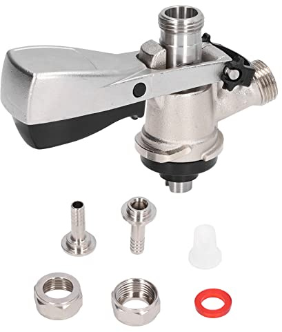 BuyWeek Acoplador de Barril de Cerveza Dispensador de Cerveza, G5/8 Tipo S de Acero Inoxidable para Hogar Bares Hoteles