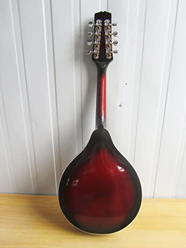 ZENGXUE Electroacoustic Mandolin Sun Burgundy Wood Color Spruce Panel 8 String Instrument Suitable For Beginners Mandolin Musical Instrument (Color : With single bag)