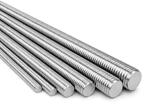 5 Stück Gewindestangen M14 x 1000 mm V2A | DIN 976 | Gewindestäbe metrisches Gewinde | Techtanium