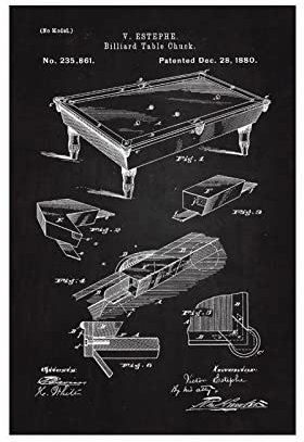 FISH DRAGATE Vintage-Poster mit Billard-Motiv, Unterhaltung, Sport, Retro-Stil, 8 Stück, Leinwand, Schlafzimmer, Dekoration, Büro, Raumdekoration, Geschenk, ohne Rahmen, 40 x 60 cm