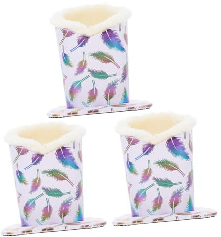 Abaodam 3stücke Augenblicklicher Titel Eleganter Brillenhalter Aus Kunstleder Plüschgefütterte Aufbewahrungsbox Für Sonnenbrillen Stilvoller Brillenständer Für Zuhause Und Geschäfte