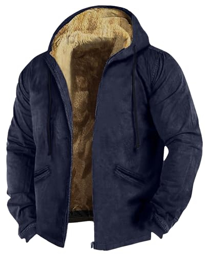 FeiBeauty Flanell Jacke Herren Für Abendkleid Warm Windbreaker Gefüttert Softshell Herrenjacken Atmungsaktive Regenjacke Warnjacke