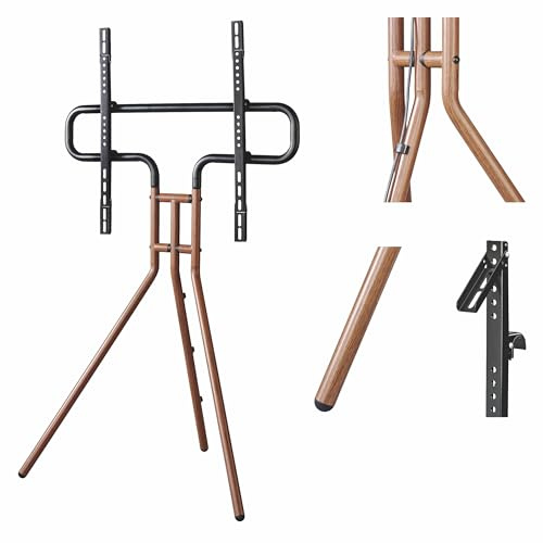 TV-stativ stafflidesign, 191 cm (75 tum), höjd variabel, träutseende valnöt