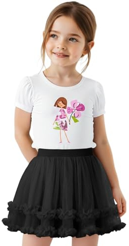 GroYolan Gonna tutù Bambina 3 Strati di Tulle con Vita Elastica Tutu Bambina Morbida Leggera Gonna da Balletto Principessa per Danza Festa Carnevale 1-10 Anni