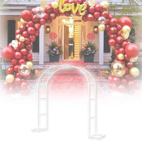 Arco de jardín extra ancho de 300/350 cm para plantas trepadoras, arco grande de boda con pérgola alta enrejado verde arco de jardín para rosas, 2,4 m x 2,2 m