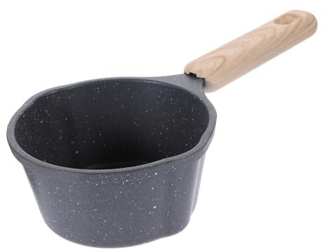 MOTHNUR Sartén Antiadherente Mini Cacerola De Aluminio Negra Revestimiento para Calentar Aceite Multifuncional para Cocina Doméstica Portátil