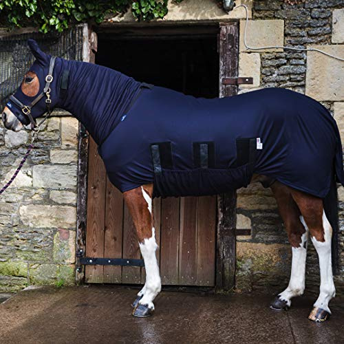 Winterdecke für Pferd und Pony | Abschwitzdecke mit vollem Bauchschutz und XL-Schweifschutz | Qualität von Snuggy Hoods | Effektiver Wetterschutz | 3 Farben, 11 Größen