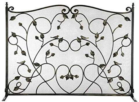Kaminschutzgitter, Feuerschutzgitter/Funkenschutz, Kaminschutzgittertüren, große, flache Schutzgitter, Feuerschutzgitter für den Außenbereich, dekoratives Metallgeflecht, solides, geschmiedetes Metall