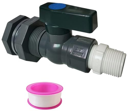 Kit di beccucci per canna da pioggia, kit per canna da pioggia in PVC da 3/4 con adattatore per rubinetto per paratia e nastro sigillante per serbatoi d'acqua, acquari, adattatori per rubinetto per